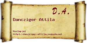 Dancziger Attila névjegykártya